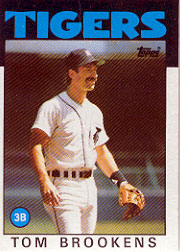 1986 Topps Baseball Cards      643     Tom Brookens